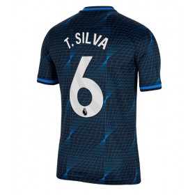 Chelsea Thiago Silva #6 Borta Kläder 2023-24 Kortärmad